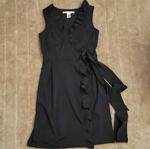 Diane Von Furstenberg classic wrap dress with ruffle trim and easy material